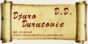 Đuro Durutović vizit kartica